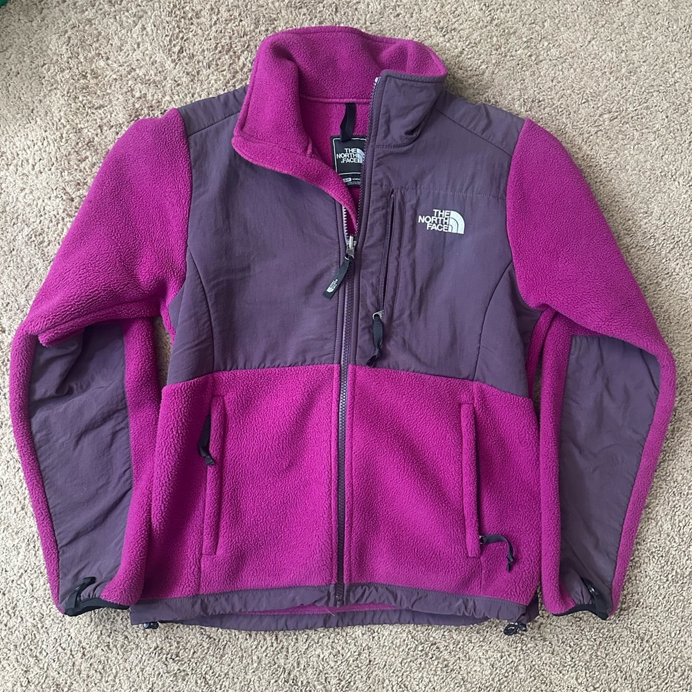 The North Face Magenta and Dark Gray Fleece Jacket